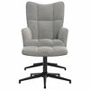 vidaXL Chaise de relaxation avec tabouret Gris clair Velours