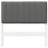 vidaXL T&ecirc;te de lit capitonn&eacute;e Blanc et gris clair 90 cm Pin massif
