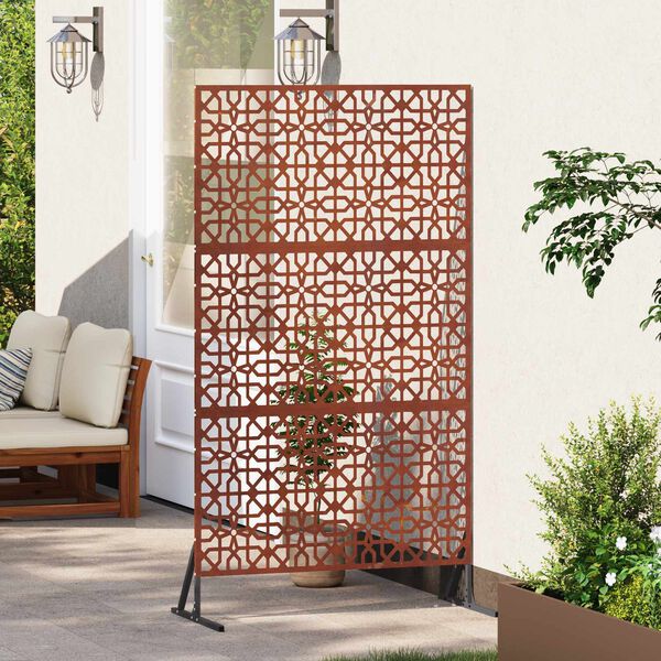 vidaXL &Eacute;cran de confidentialit&eacute; Gris 100 x 50 x 180 cm Acier patin&eacute;