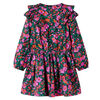 Robe pour enfants &agrave; manches longues rose vif 92