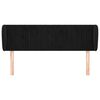 vidaXL T&ecirc;te de lit avec oreilles Noir 147x23x78/88 cm Velours