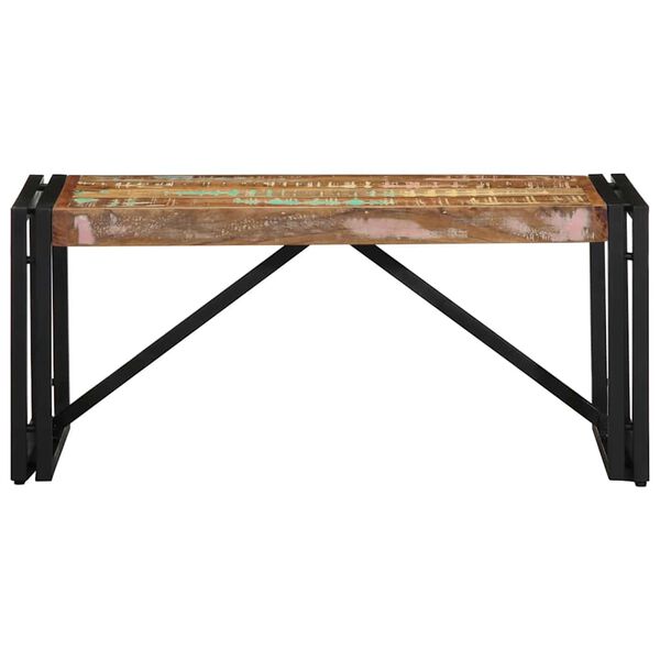 vidaXL Table basse multicolore 80x40x35 cm bois de r&eacute;cup&eacute;ration massif