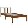 vidaXL Cadre de lit sans matelas marron miel bois massif 75x190 cm