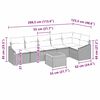 vidaXL Ensemble de canap&eacute; de jardin avec stockage 7 pcs Gris polyrotin
