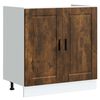 vidaXL Meuble sous &eacute;vier Porto 2 pcs Marron Bois d'ing&eacute;nierie