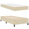 vidaXL Lit &agrave; ressorts avec matelas Cr&egrave;me 90 x 190 cm tissu