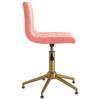 vidaXL Chaises pivotantes &agrave; manger lot de 4 rose velours