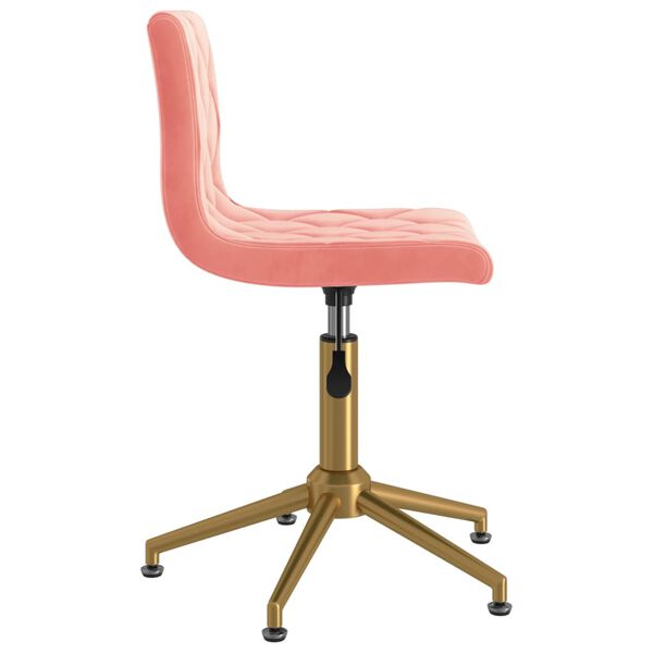 vidaXL Chaises pivotantes &agrave; manger lot de 4 rose velours