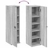 vidaXL Meuble de salle de bain avec porte-rouleau sonoma gris