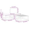 vidaXL Ensemble de canapés de jardin 3 pièces avec coussins en bois d'acacia et rotin