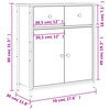 vidaXL Buffet ch&ecirc;ne fum&eacute; 70x30x80 cm bois d'ing&eacute;nierie