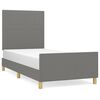 vidaXL Cadre de lit sans matelas gris fonc&eacute; 80x200 cm tissu