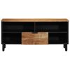 vidaXL Unites TV avec tiroir Bois d'Acacia Massif 100 x 33,5 x 46 cm