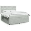 vidaXL Sommier &agrave; lattes de lit et matelas Gris clair 180x200cm Velours