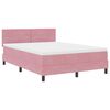 vidaXL Lit &agrave; ressorts avec matelas Rose 140 x 200 cm Velours
