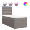 vidaXL Sommier &agrave; lattes de lit avec matelas Taupe 80x200 cm Tissu