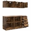 vidaXL Armoires de garage 6 pcs ch&ecirc;ne fum&eacute; bois d'ing&eacute;nierie