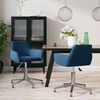 vidaXL Chaises pivotantes &agrave; manger lot de 2 Bleu Velours