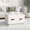 vidaXL Table basse Blanc 60x53x35 cm Bois massif de pin