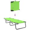 vidaXL Chaise longue pliante 2 pcs Vert 188 x 57 x 86,5 cm Polyester