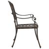 vidaXL Chaise de jardin 2 pcs Bronze 55 x 56,5 x 91cm Aluminium