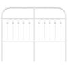 vidaXL Tête de lit métal blanc 120 cm