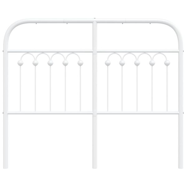 vidaXL Tête de lit métal blanc 120 cm