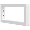 vidaXL Supports d'&eacute;tag&egrave;res pour lavabo 2 pcs blanc rectangulaire acier