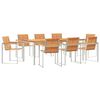 vidaXL Ensemble de salle &agrave; manger pour jardin 9 pc
