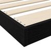 vidaXL Cadre de lit sur&eacute;lev&eacute; Ch&ecirc;ne noir 71,5 x 190 cm