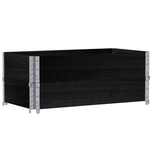 vidaXL Jardini&egrave;re noir 100x50 cm bois massif de pin