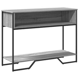 vidaXL Table console sonoma gris 100x35x74,5 cm bois d'ing&eacute;nierie