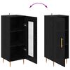 vidaXL Buffet Ch&ecirc;ne noir 34 x 34,5 x 90 cm Bois d'ing&eacute;nierie