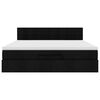 VidaXL Cadre de lit ottoman avec matelas noir 160x200 cm tissu