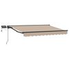 vidaXL Cadre de store manuel avec LEDs Beige 3,5 x 2,5 m