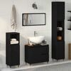 vidaXL Ensemble de mobilier de salle de bain 3 pcs Ch&ecirc;ne noir