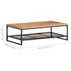 vidaXL Table basse 110x60x35 cm Bois d'acacia massif
