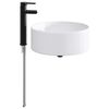 vidaXL Lavabo de salle de bain avec robinet et &eacute;vacuation Noir Mat