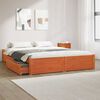 vidaXL Cadre de lit Cire marron 120 x 200 cm Bois de Pin Massif