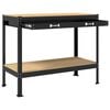 vidaXL Bancs de travail Noir 114 x 54 x 91 cm Bois d'ing&eacute;nierie