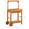 vidaXL Chariot de cuisine de jardin Bois d'acacia 92x43,5x141,5 cm