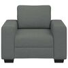 vidaXL Fauteuil gris fonc&eacute; 60 cm tissu