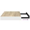 vidaXL &Eacute;tag&egrave;re murale flottante ch&ecirc;ne et blanc 50x23x3,8 cm MDF