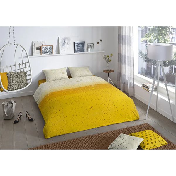 Good Morning Housse de couette 5809-A BEER 135 x 200 cm Jaune