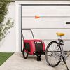 vidaXL Remorque de v&eacute;lo pour animaux de compagnie rouge et noir