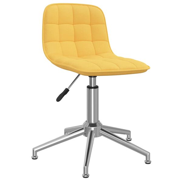 vidaXL Chaises pivotantes &agrave; manger lot de 2 jaune tissu