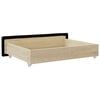 vidaXL Tiroirs de lit 2 pcs noir bois d'ing&eacute;nierie et similicuir