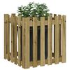 vidaXL Jardini&egrave;re avec design de cl&ocirc;ture 60x60x60 cm pin impr&eacute;gn&eacute;