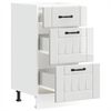 vidaXL Meuble bas de cuisine &laquo; Lucca &raquo; Bois d'ing&eacute;nierie blanc brillant
