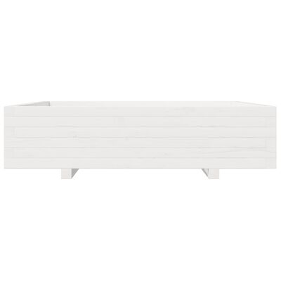 vidaXL Jardinière blanc 100x100x26,5 cm bois de pin massif